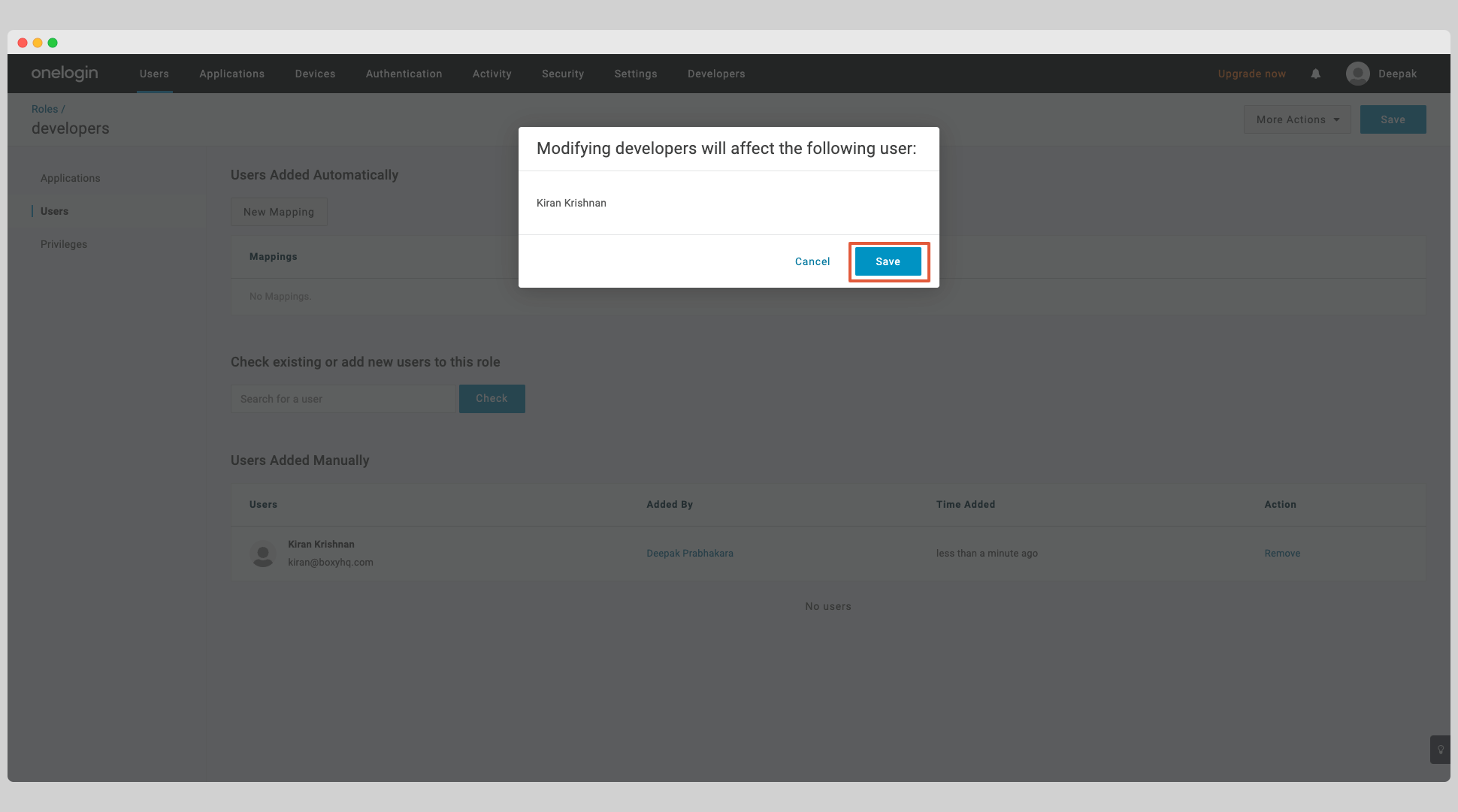 OneLogin SCIM Step 15